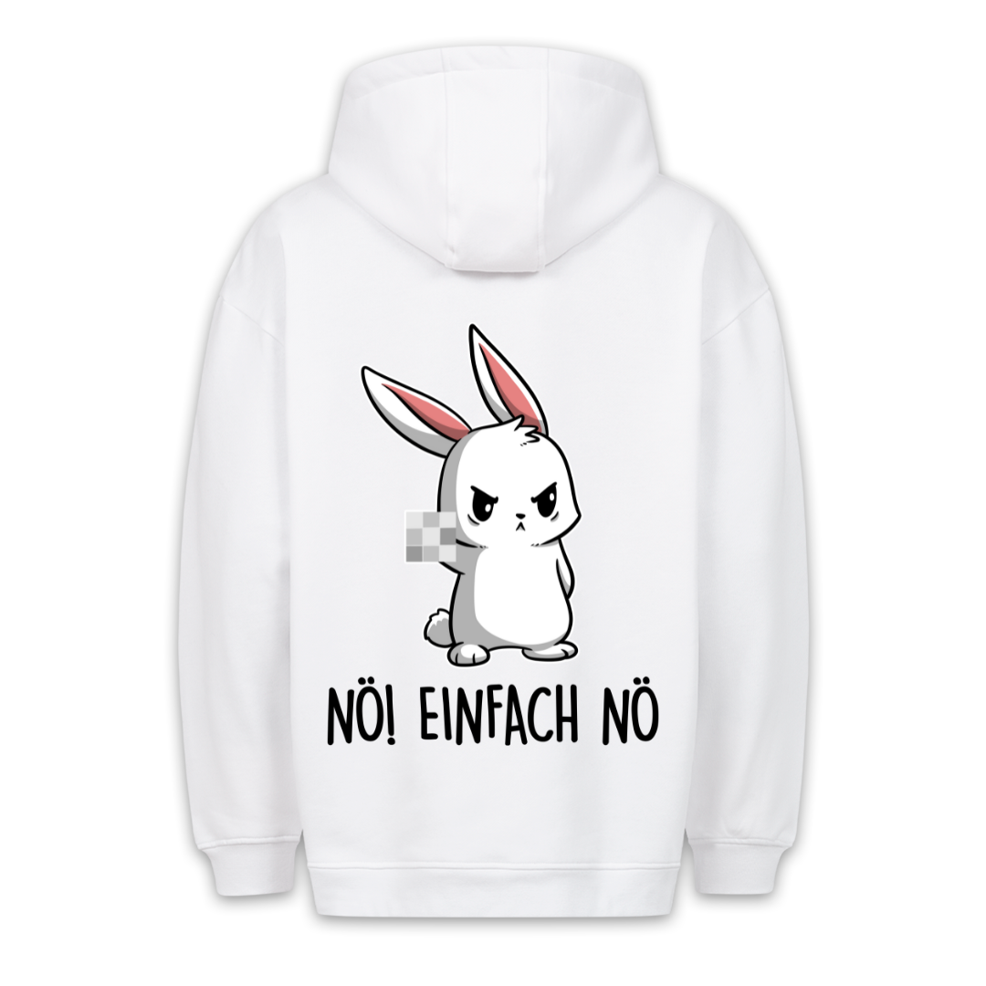 Nö! Hase - Hoodie Unisex Rückendruck