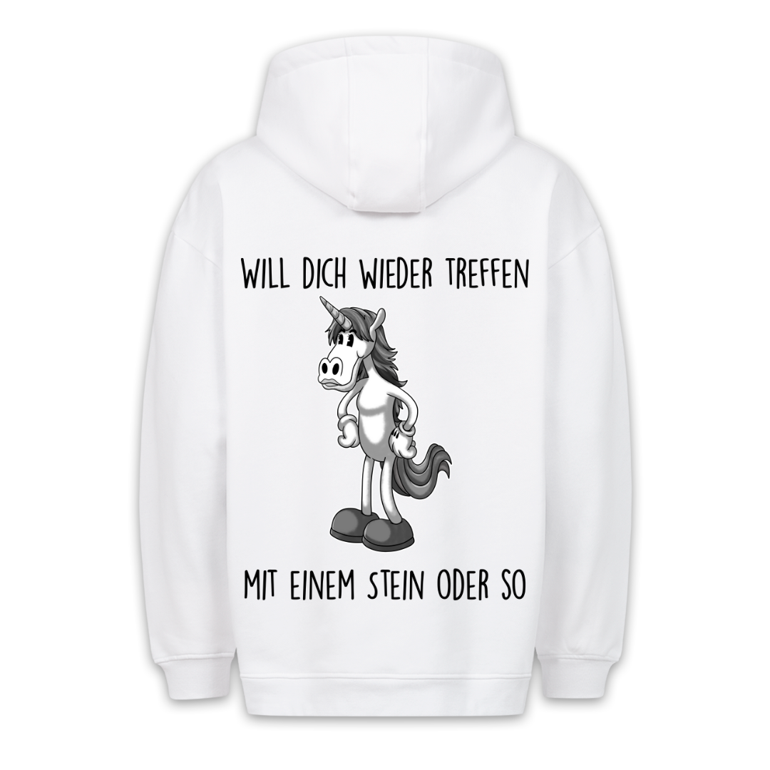 Treffen Einhorn - Hoodie Unisex Rückendruck
