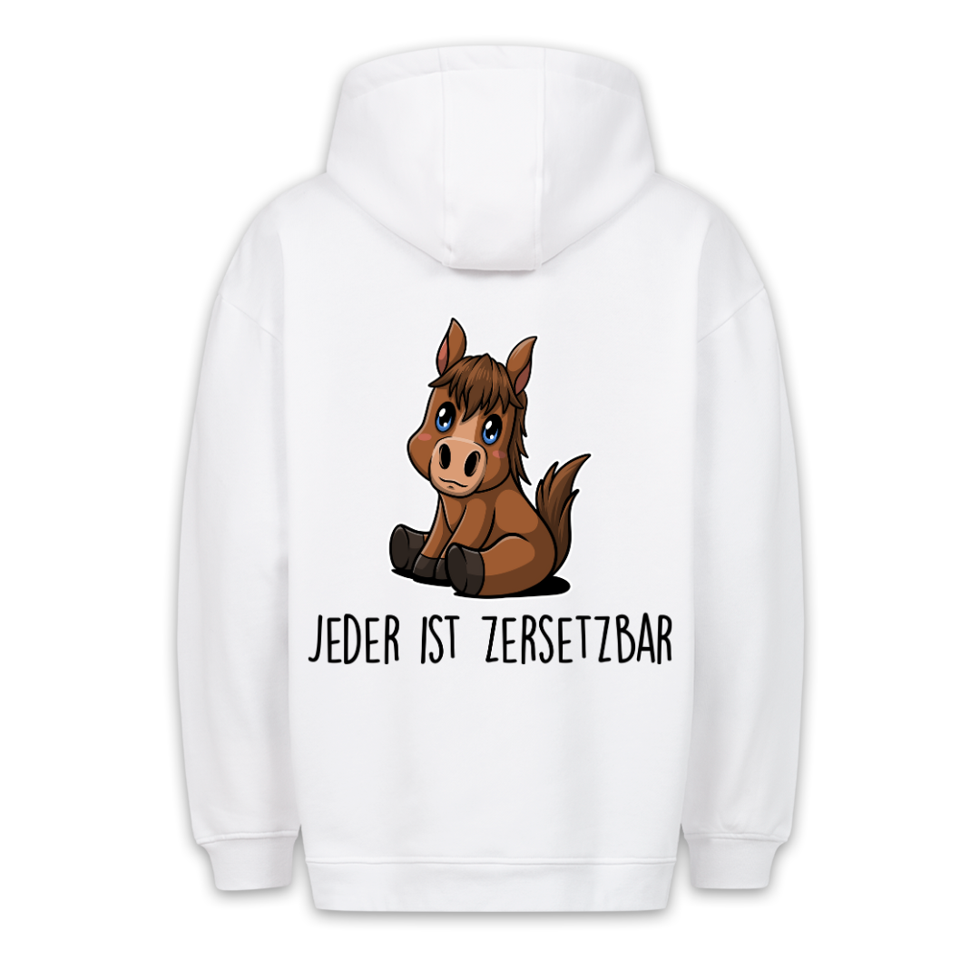 Zersetzbar Pony - Hoodie Unisex Rückendruck