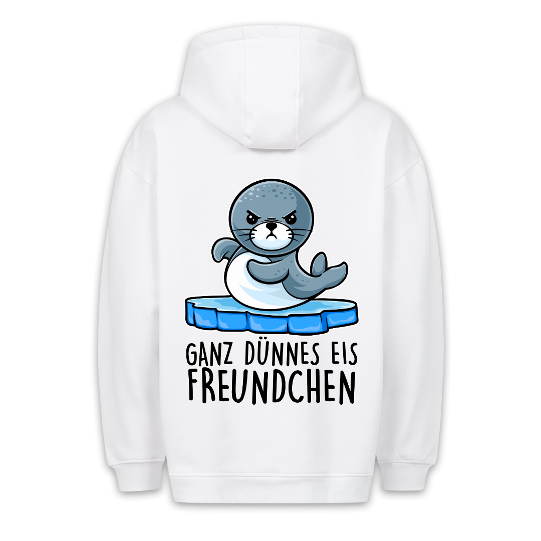 Dünnes Eis Robbe - Hoodie Unisex Rückendruck