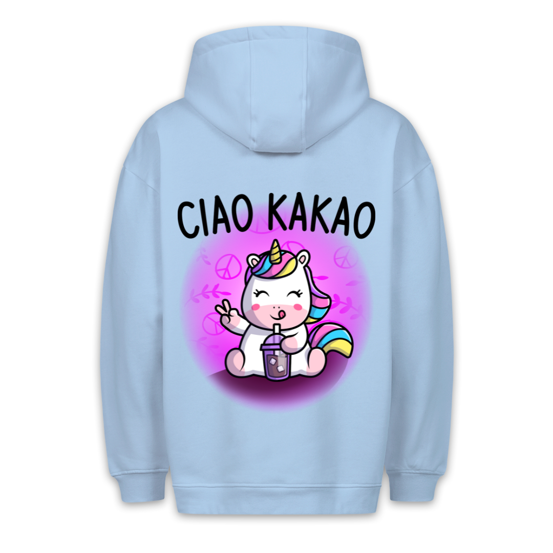 Kakao Einhorn - Hoodie Unisex Rückendruck