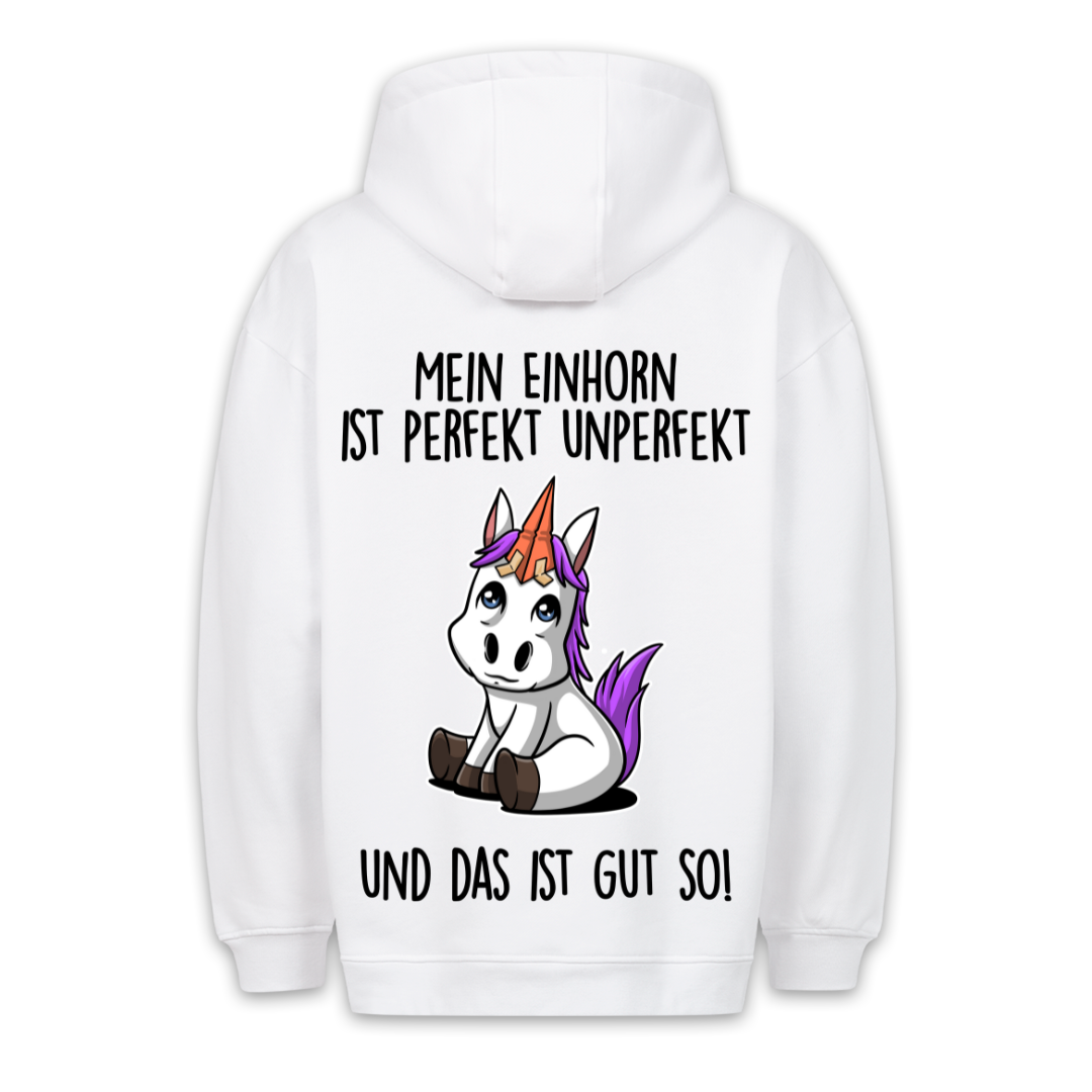 Unperfekt Ponyhorn - Hoodie Unisex Rückendruck