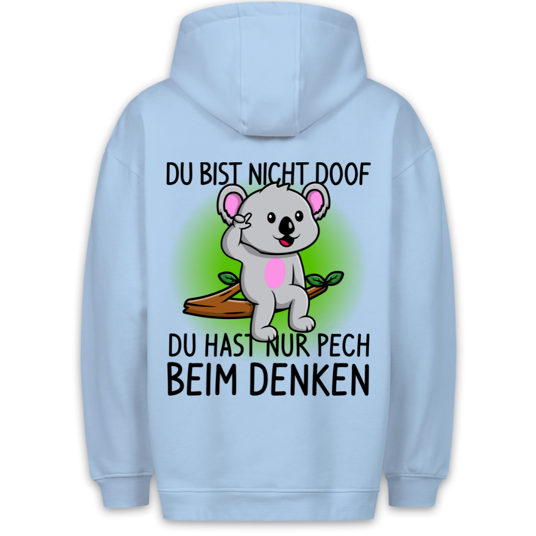 Doof Koala - Hoodie Unisex Rückendruck