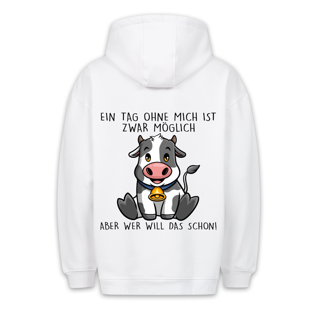 Ohne Mich Kuh - Hoodie Unisex Rückendruck