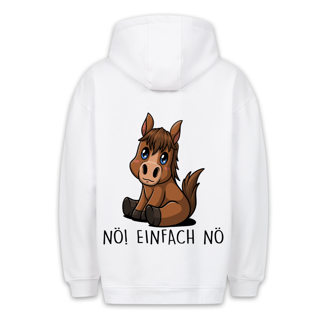 Nö! Pony - Hoodie Unisex Rückendruck