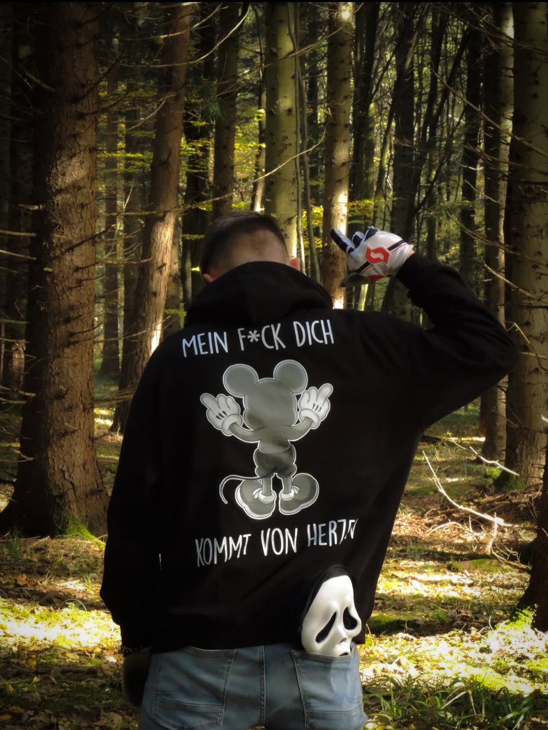Von Herzen Maus - Hoodie Unisex Rückendruck