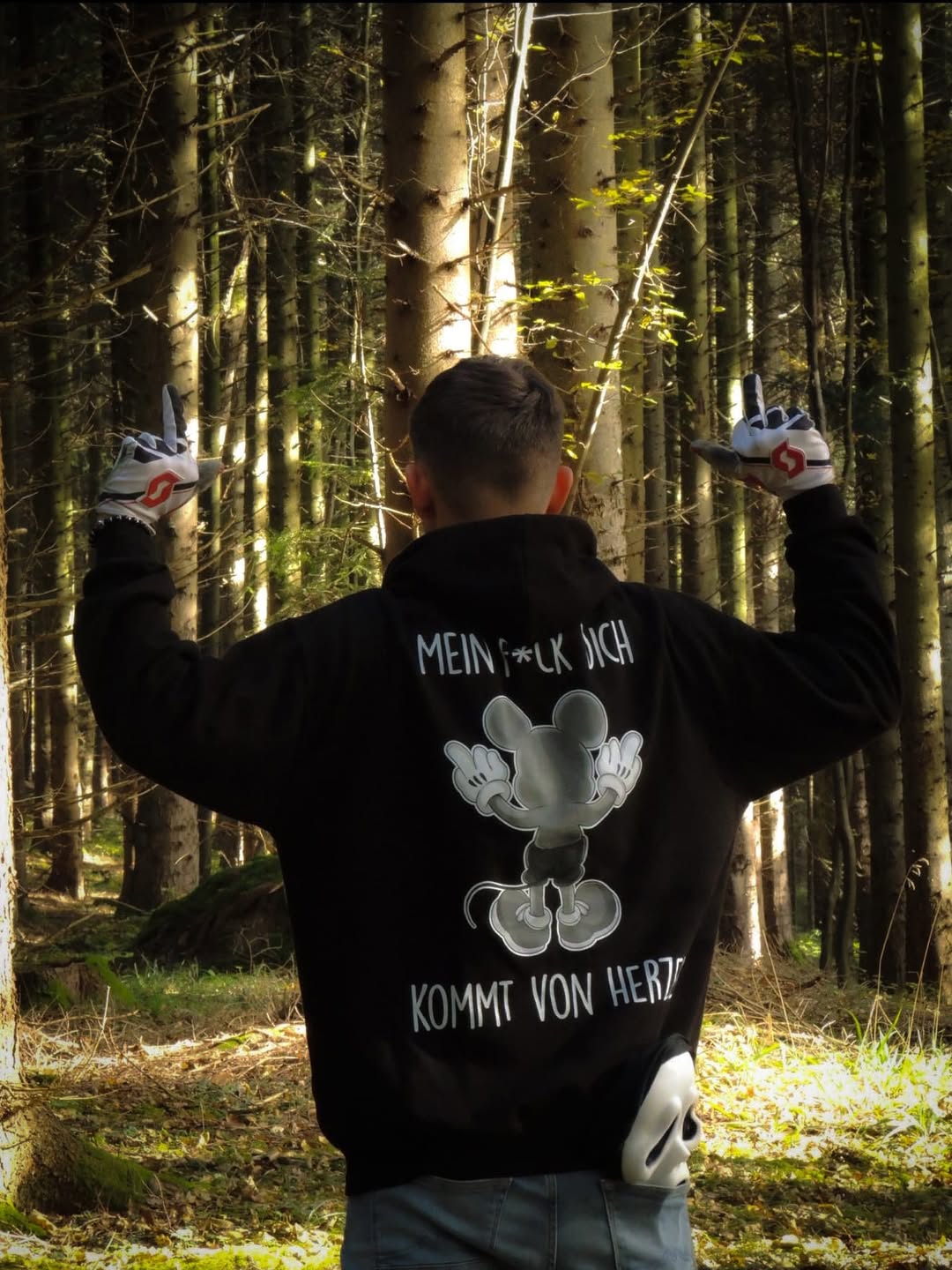 Von Herzen Maus - Hoodie Unisex Rückendruck
