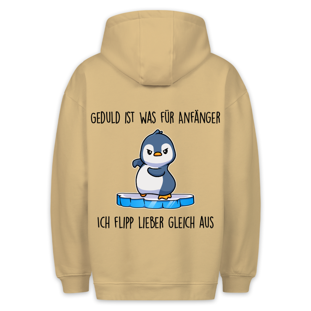 Geduld - Hoodie Unisex Rückendruck