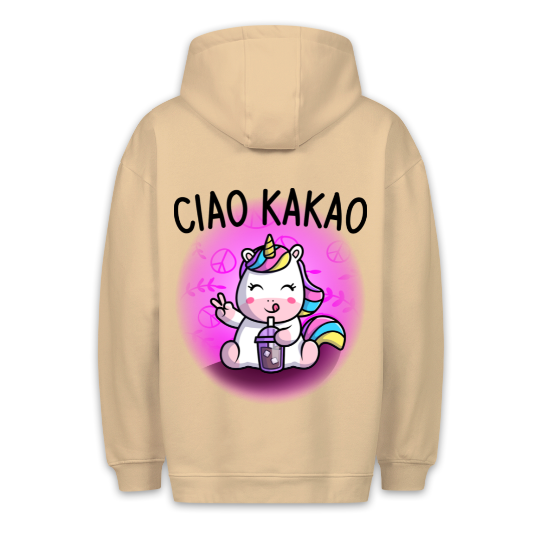 Kakao Einhorn - Hoodie Unisex Rückendruck