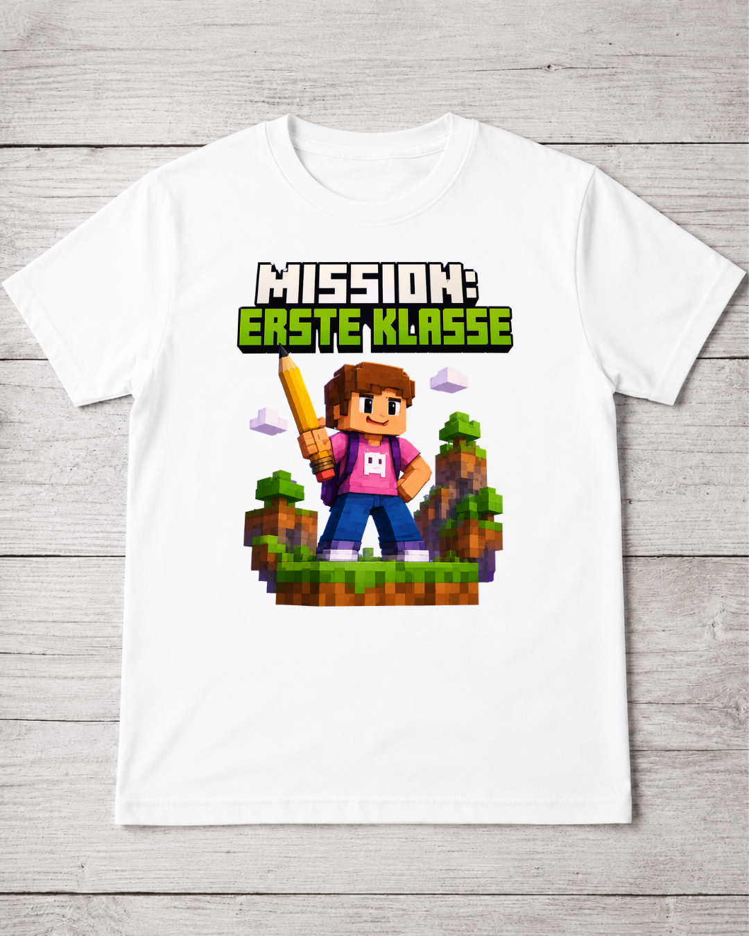 Mission erste Klasse Minecraft - Perfektes Geschenk für die Einschulung - Kinder - Unisex