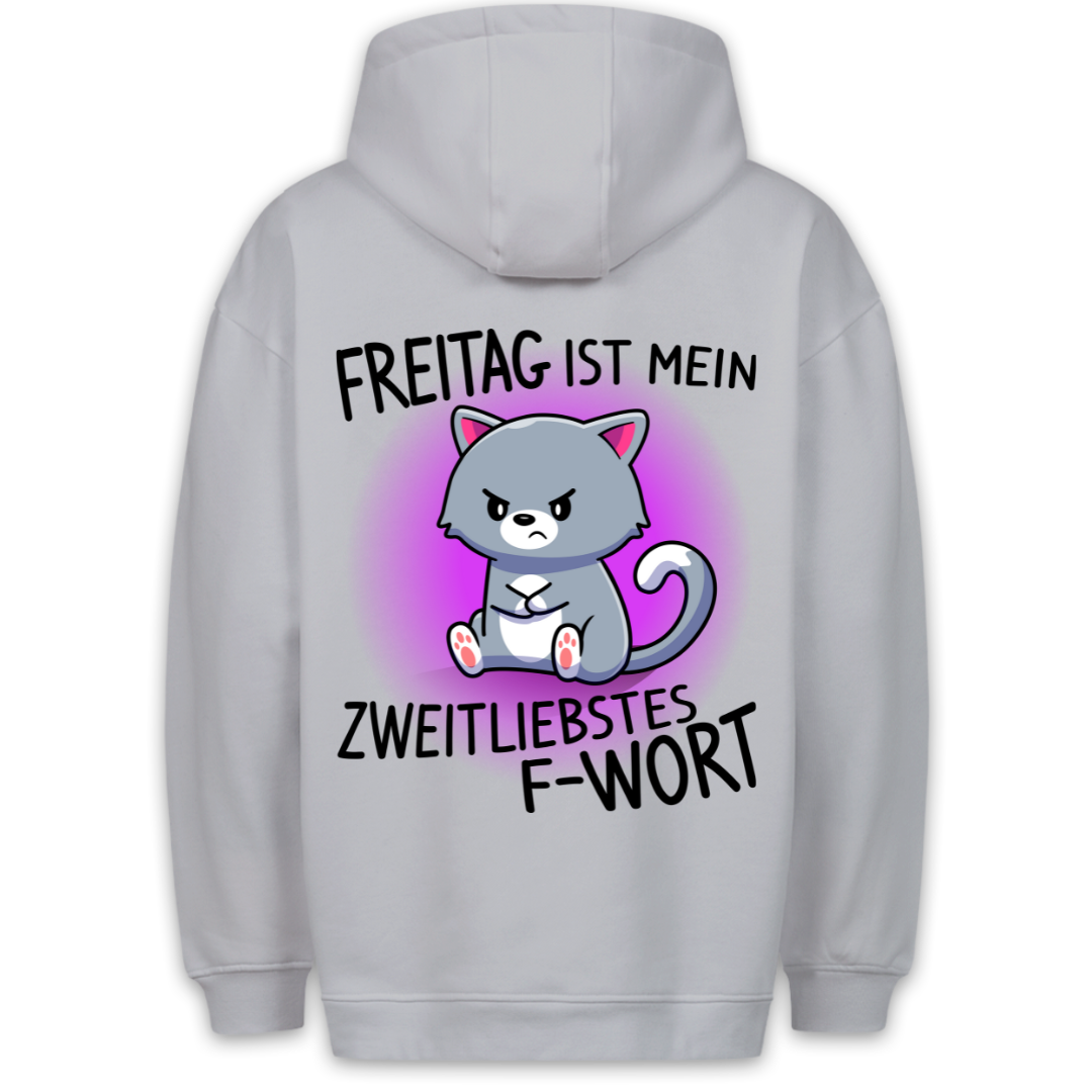F-Wort Katze - Hoodie Unisex Rückendruck