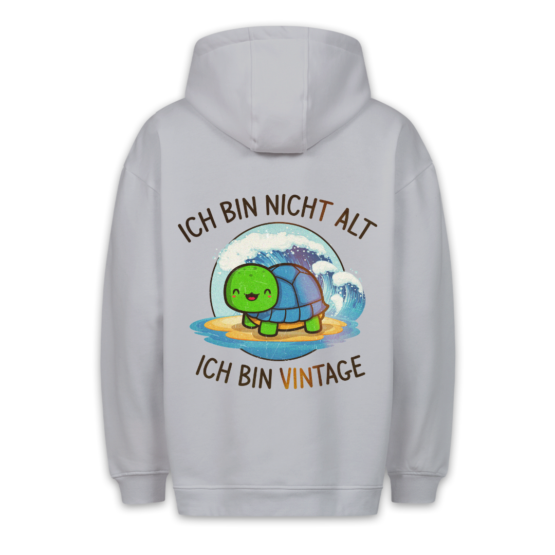 Vintage Schildkröte - Hoodie Unisex Rückendruck
