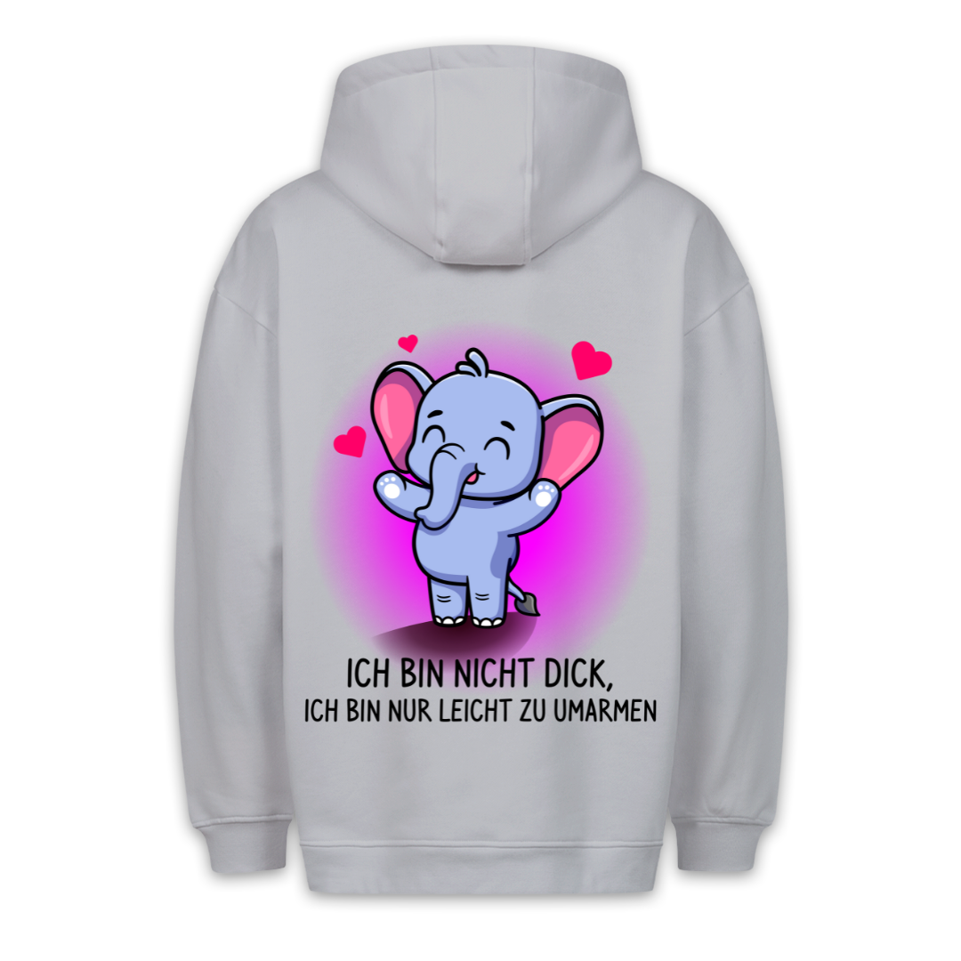 Umarmen Elefant - Hoodie Unisex Rückendruck