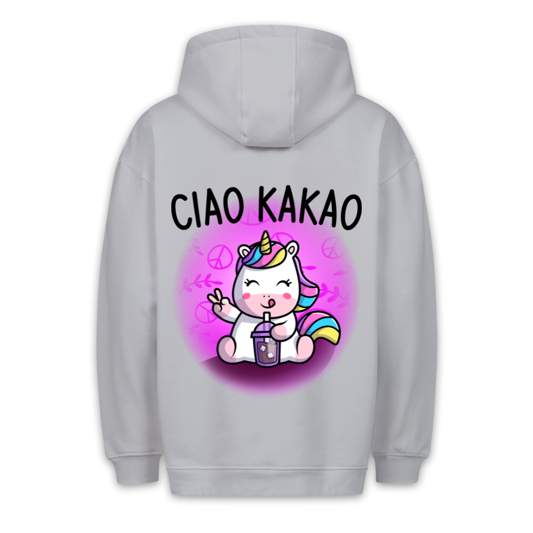 Kakao Einhorn - Hoodie Unisex Rückendruck