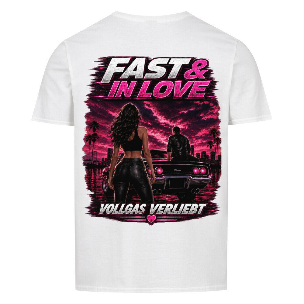 Fast & In Love Frau - Premium Shirt Backprint ***