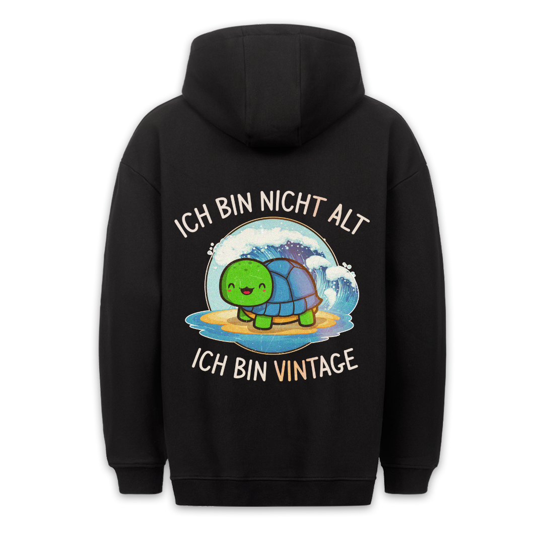 Vintage Schildkröte - Hoodie Unisex Rückendruck