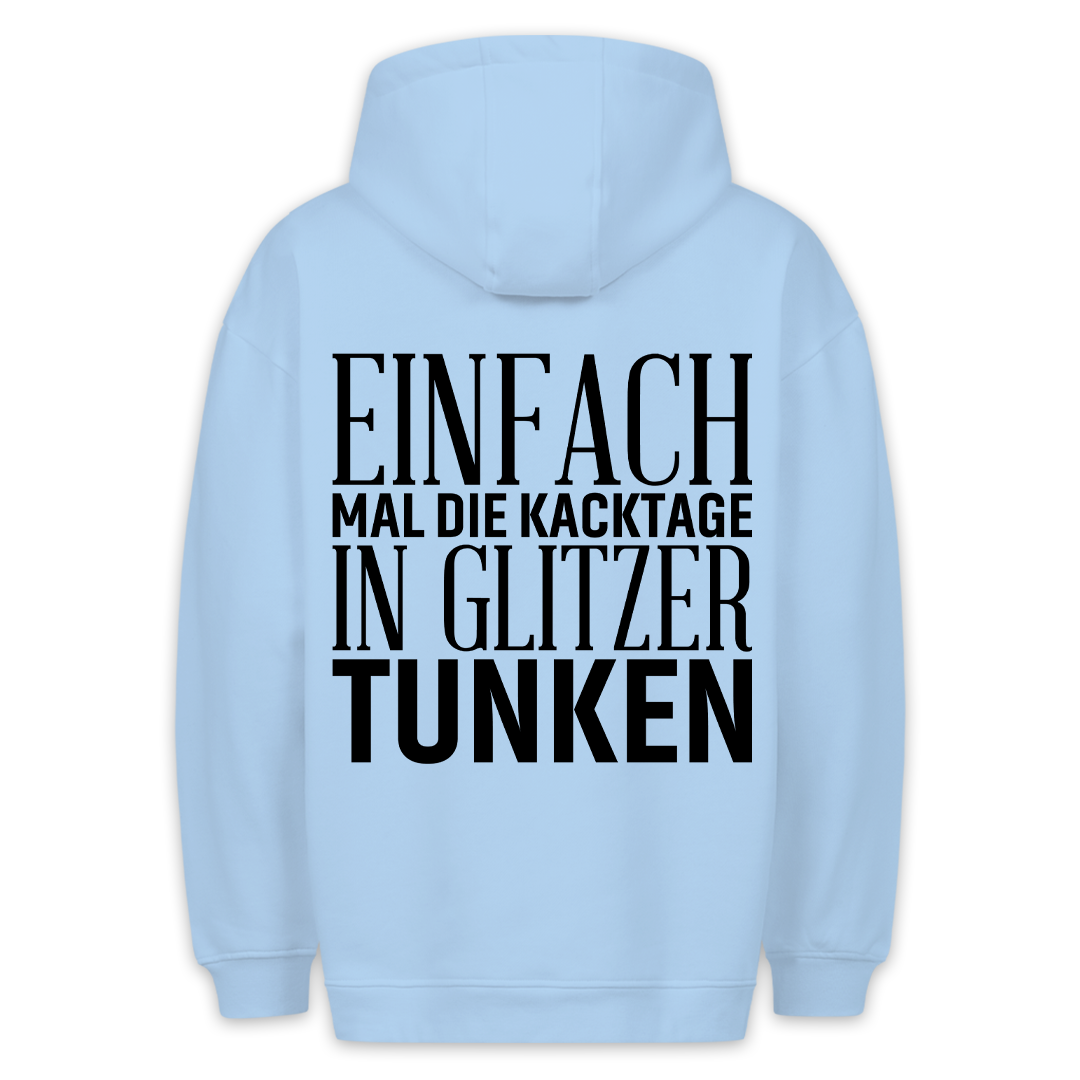 Kacktage Glitzer - Hoodie Unisex Rückendruck