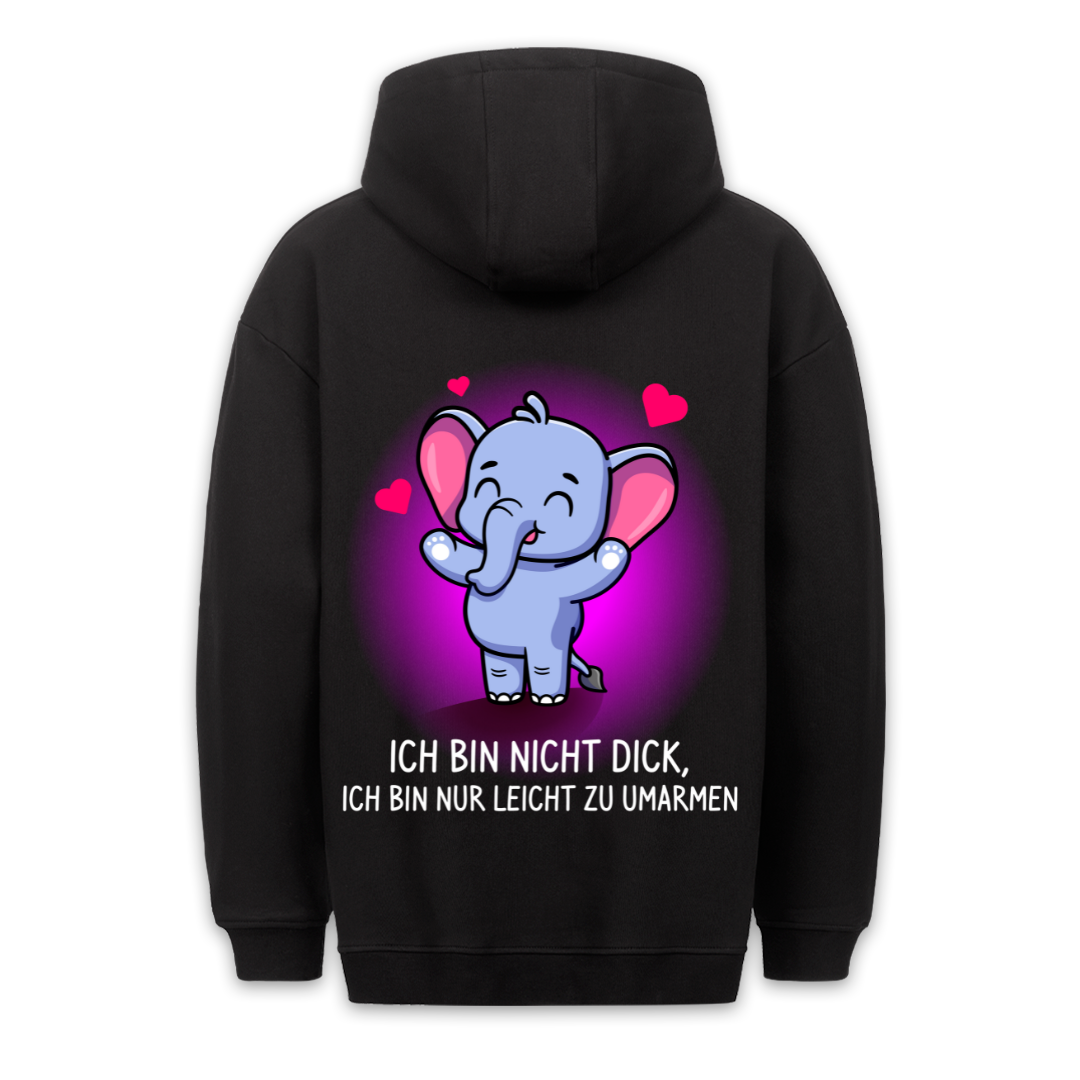 Umarmen Elefant - Hoodie Unisex Rückendruck