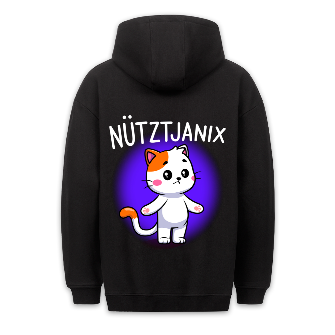 Nütztjanix Katze - Hoodie Unisex Rückendruck