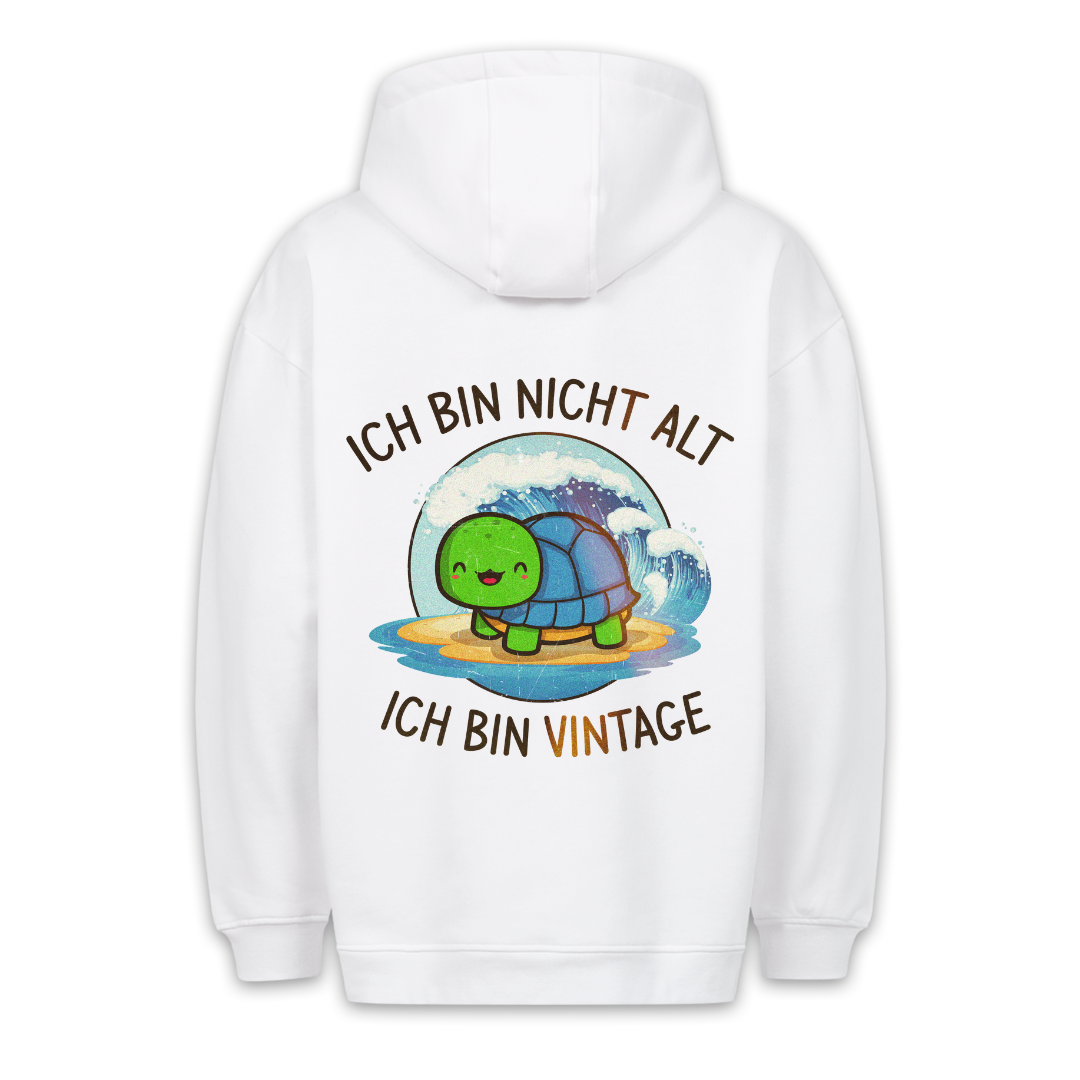 Vintage Schildkröte - Hoodie Unisex Rückendruck