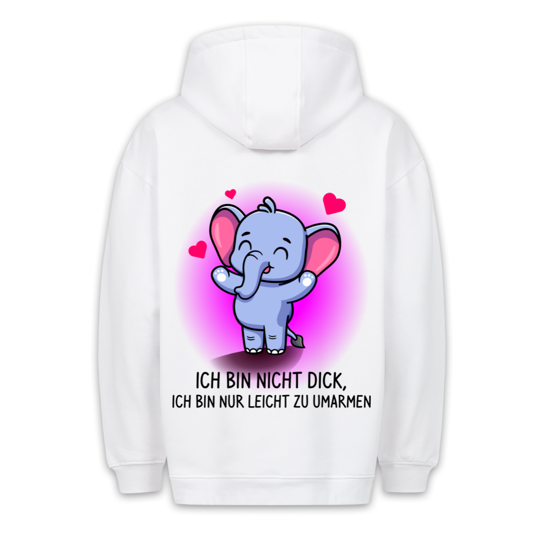 Umarmen Elefant - Hoodie Unisex Rückendruck