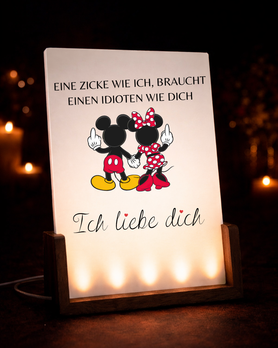 EINE ZICKE WIE ICH - LED BILDERRAHMEN