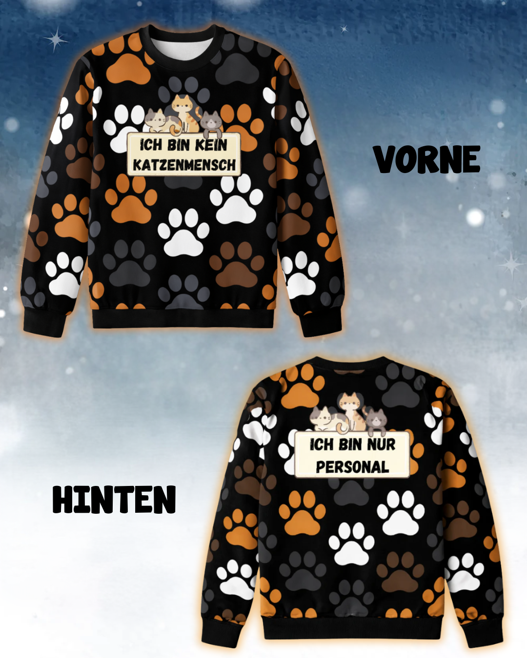 Katzenmenmensch Personal - Sweatshirt All over Print