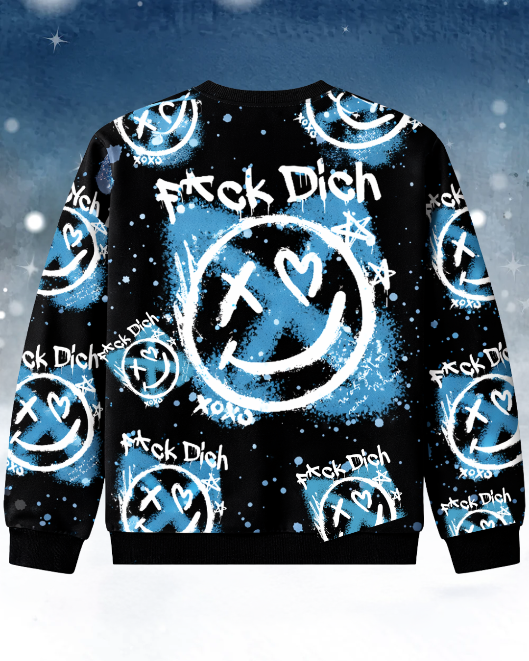 F*ck dich Blau - Sweatshirt All over Print
