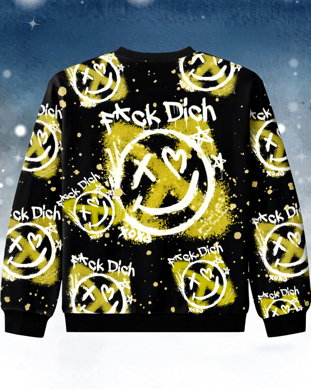 F*ck dich Gelb - Sweatshirt All over Print
