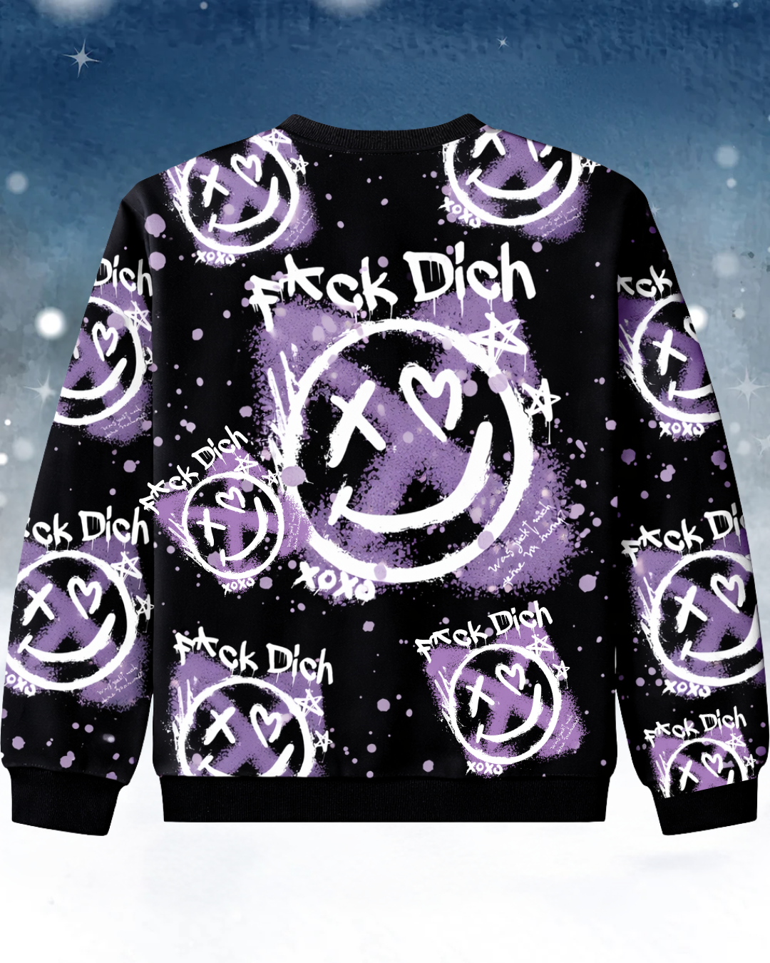 F*ck dich Lila - Sweatshirt All over Print