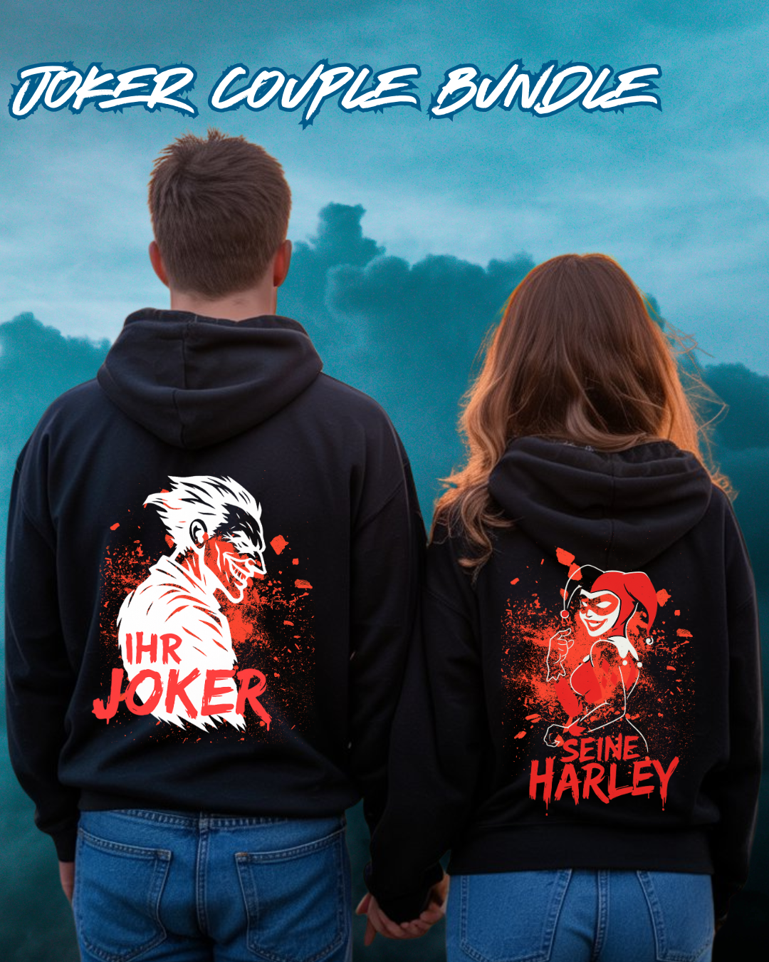 Joker & Harley - Kuschel Hoodie Bündel