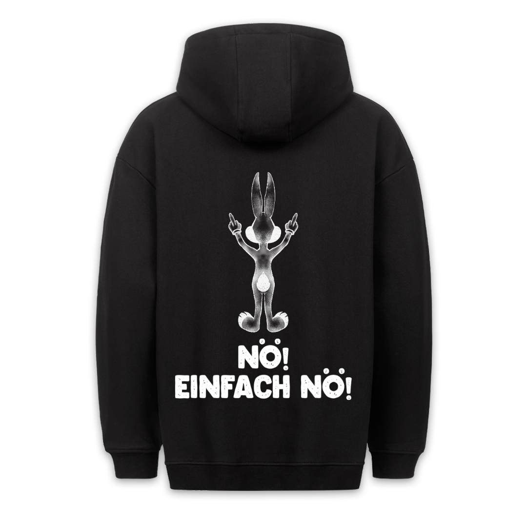 Nö! Hase - Hoodie Unisex Rückendruck