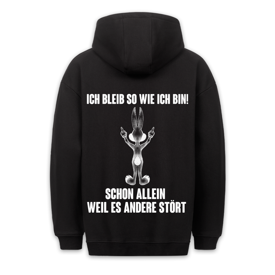 Ich Bleib So Hase - Hoodie Unisex Rückendruck