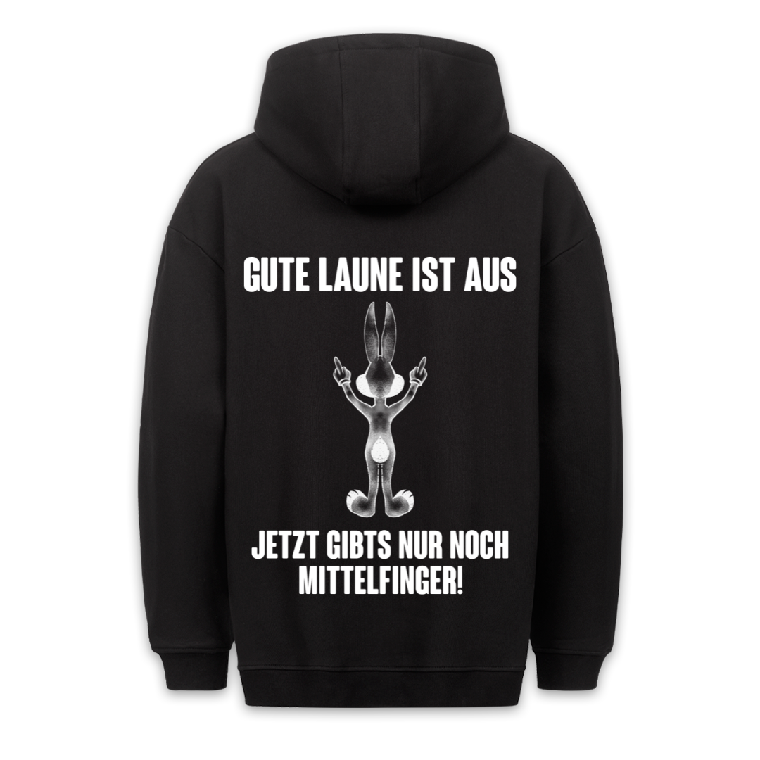 Gute Laune Hase - Hoodie Unisex Rückendruck