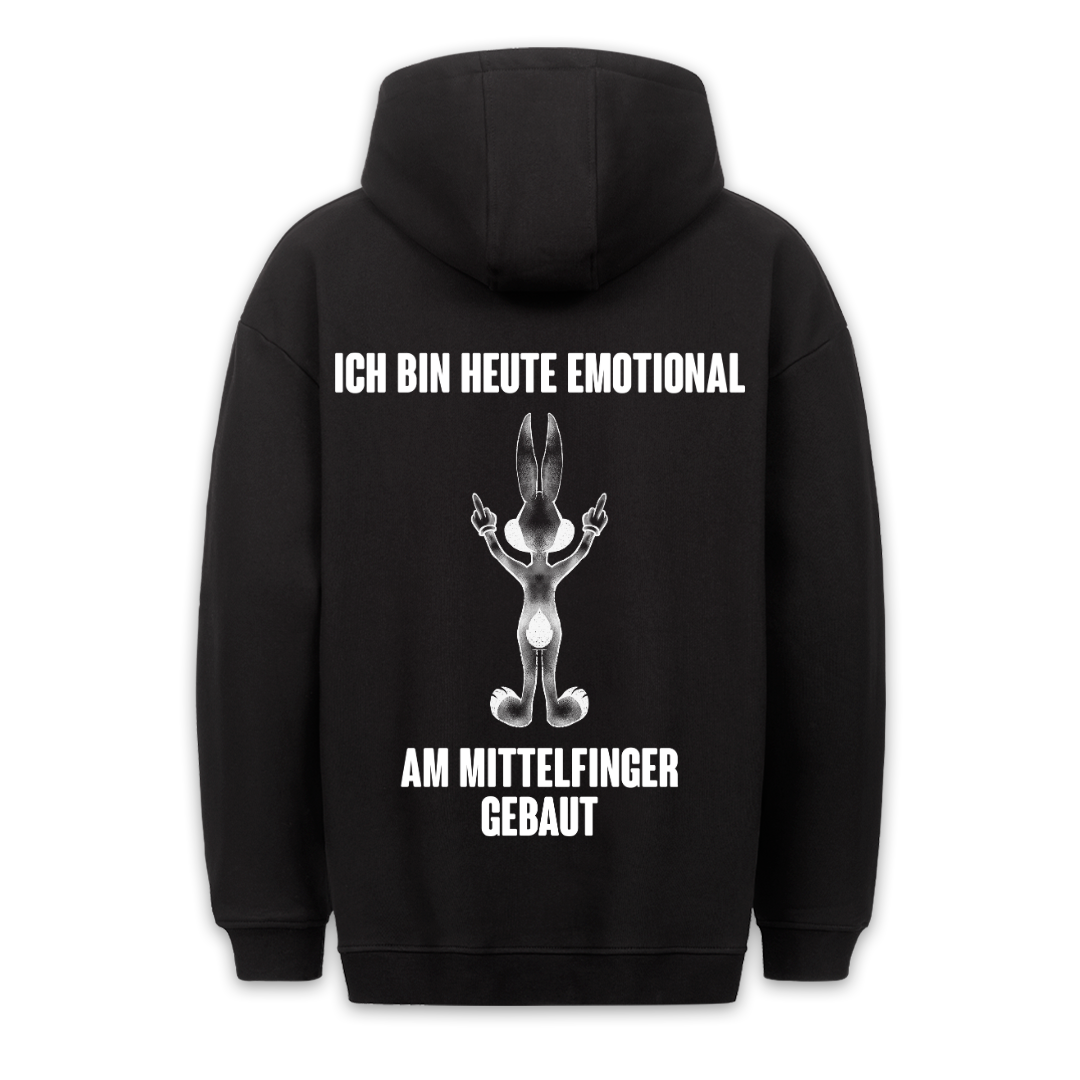 Emotional Hase - Hoodie Unisex Rückendruck