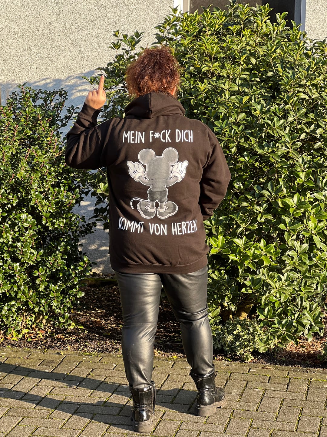 Von Herzen Maus - Hoodie Unisex Rückendruck