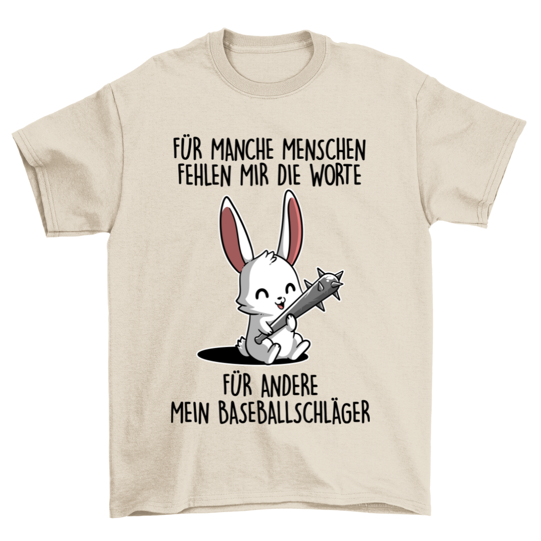 Baseballschläger Hase - Shirt Unisex