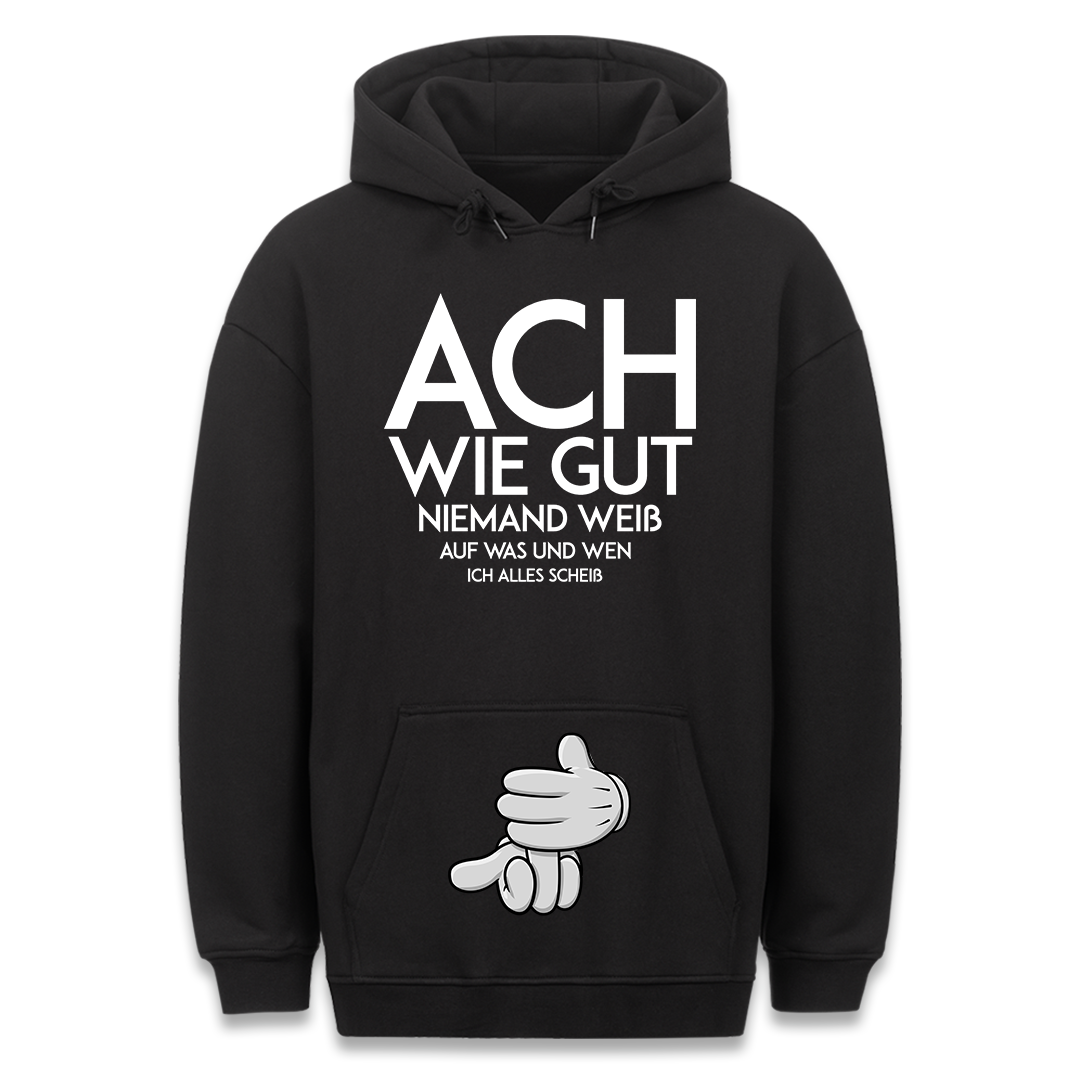 Ach wie gut... - Hoodie Bauchtaschendruck