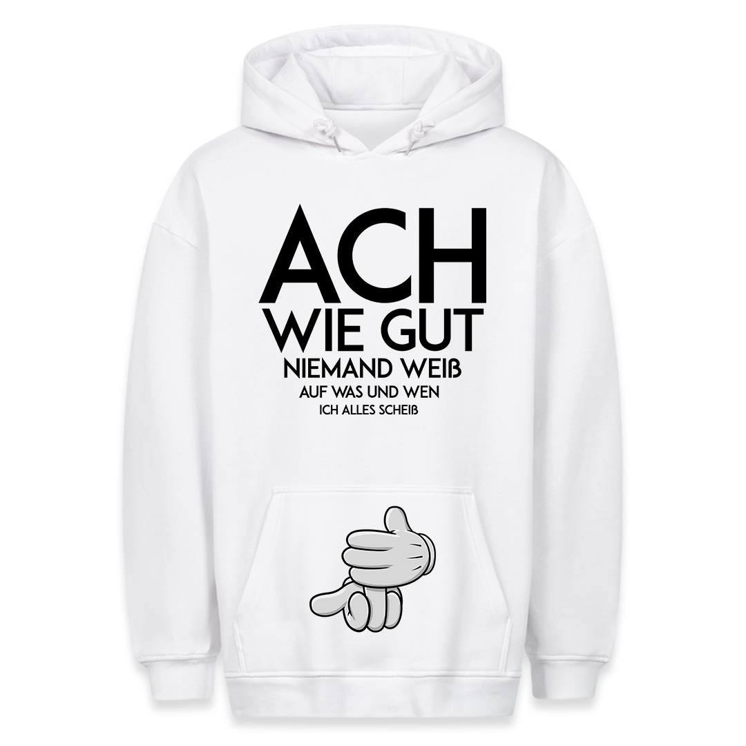 Ach wie gut... - Hoodie Bauchtaschendruck