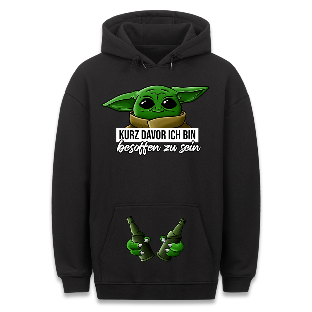 Besoffen - Hoodie Bauchtaschendruck