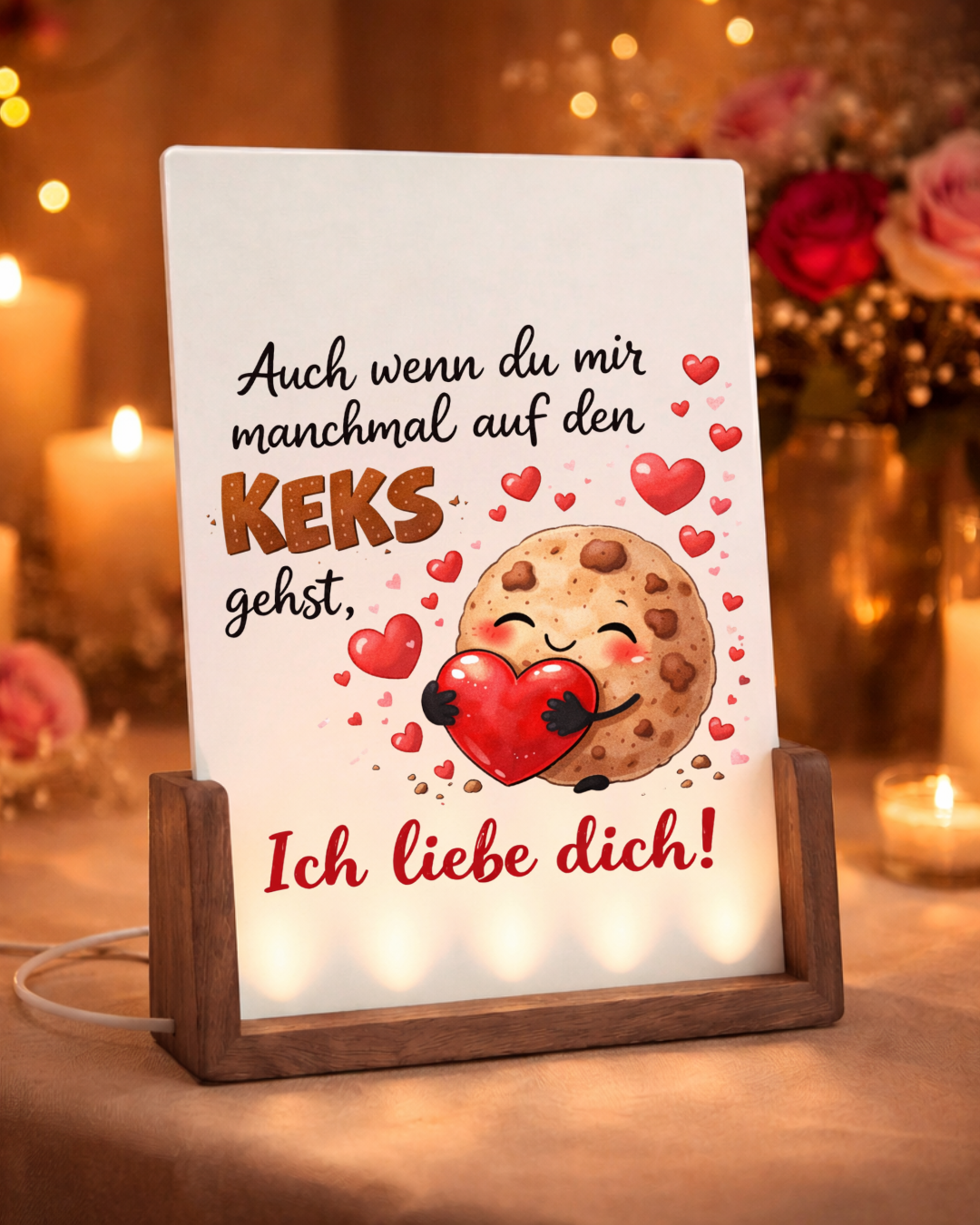 Keks liebe dich - Beleuchteter Bilderrahmen