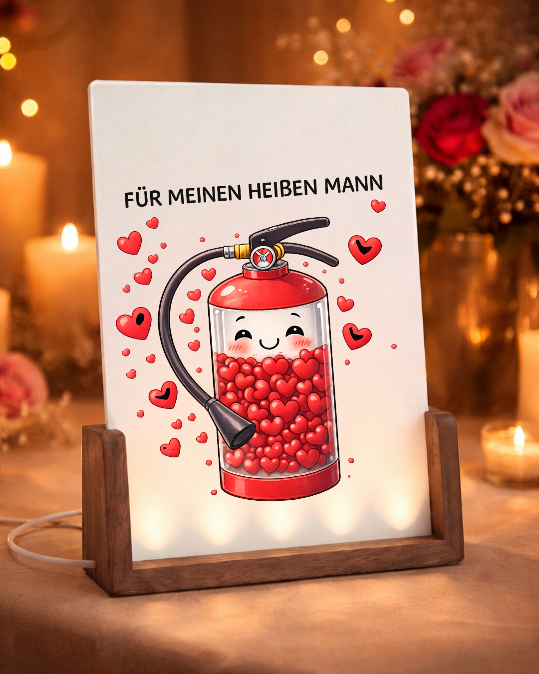 Für mein heißen Mann - Beleuchteter Bilderrahmen