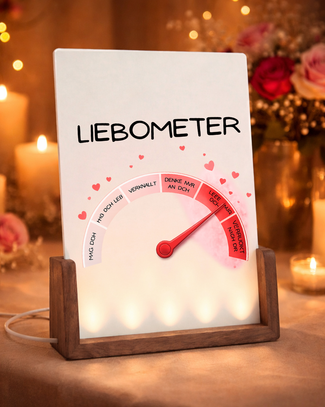 Liebometer - Beleuchteter Bilderrahmen