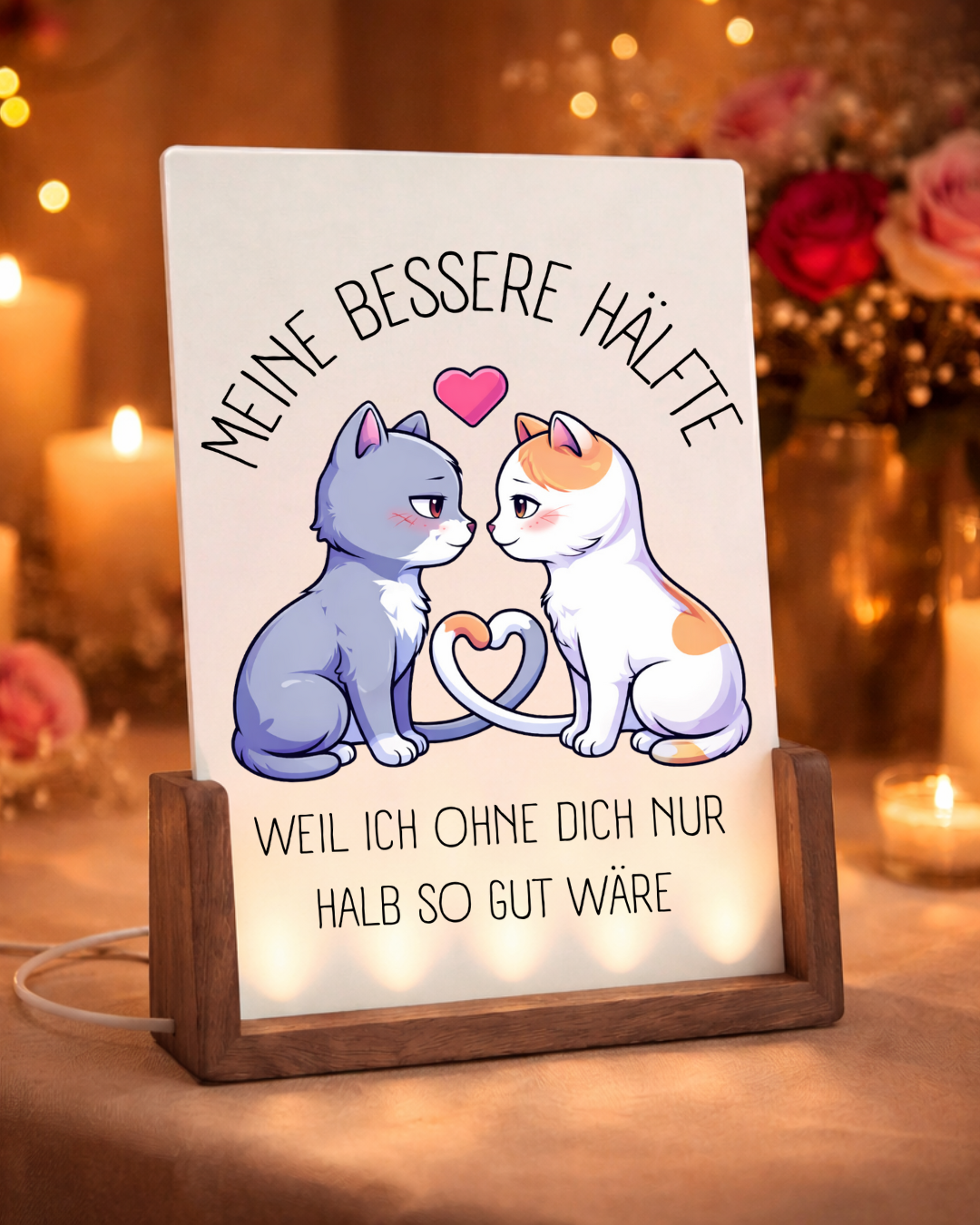 Meine bessere Hälfte - Beleuchteter Bilderrahmen