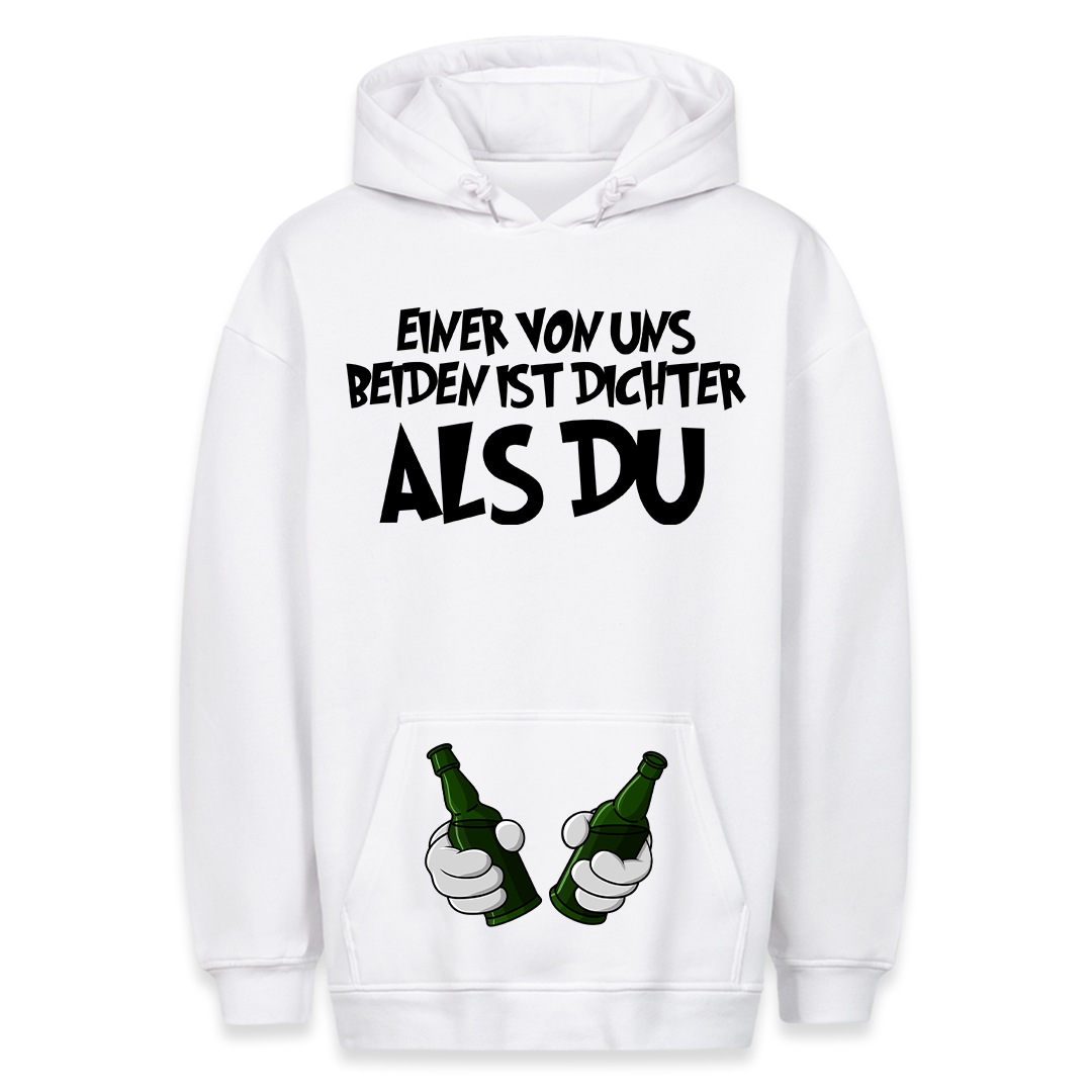 Dichter als du - Hoodie Bauchtaschendruck