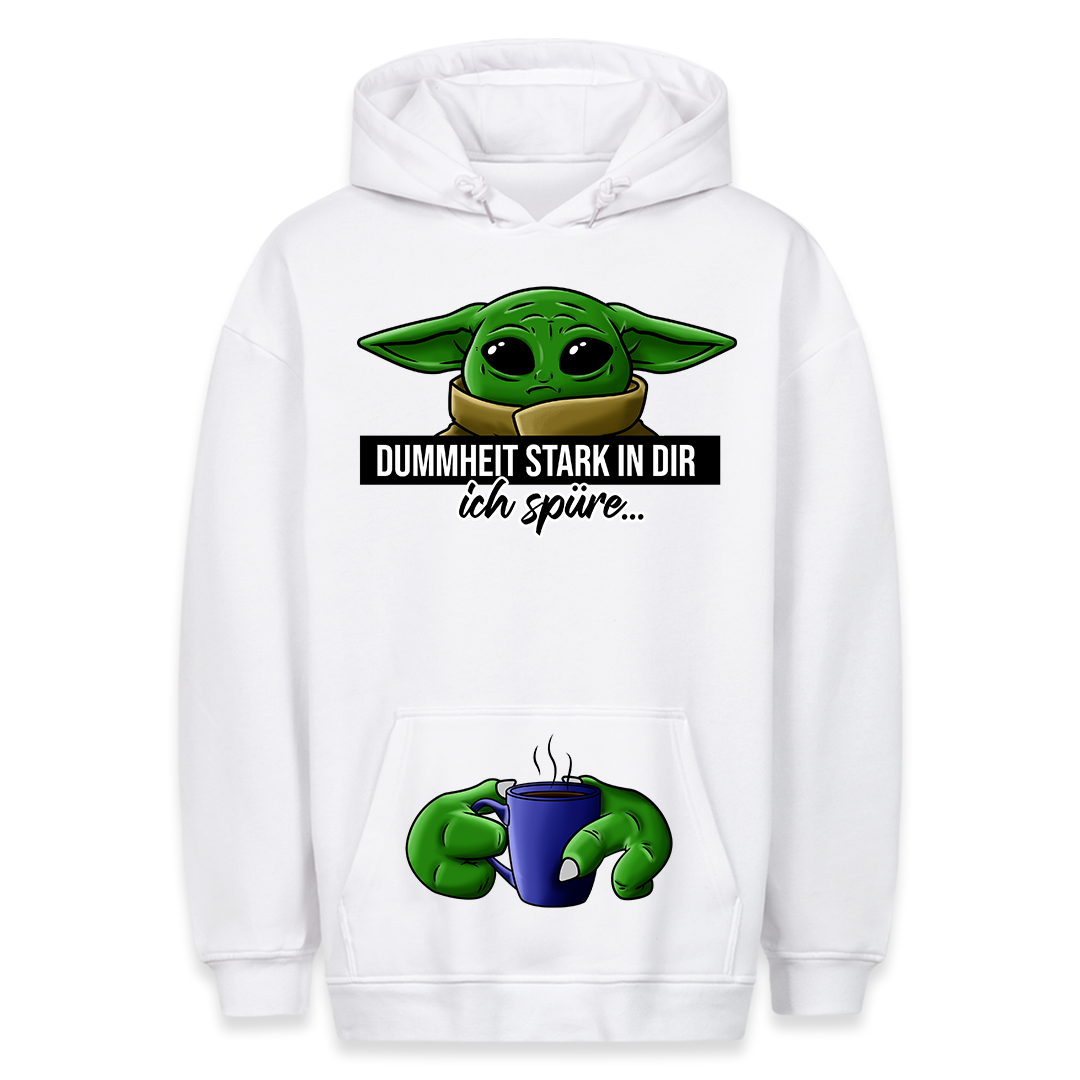 Dummheit - Hoodie Bauchtaschendruck