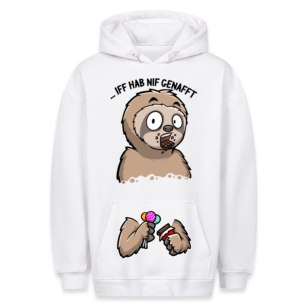 Niff Genafft Faultier - Hoodie Bauchtaschendruck