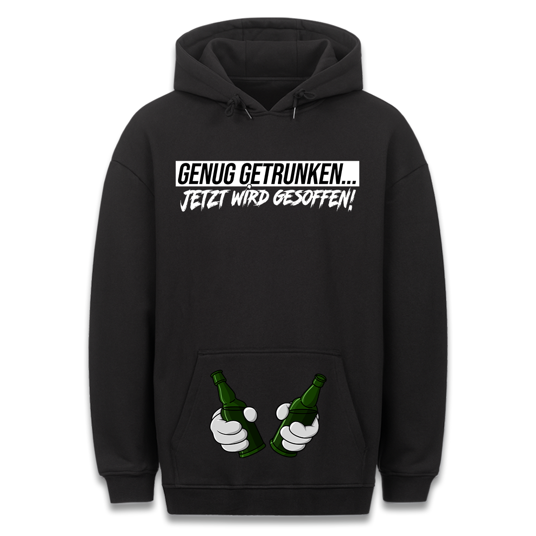 Genug getrunken - Hoodie Bauchtaschendruck