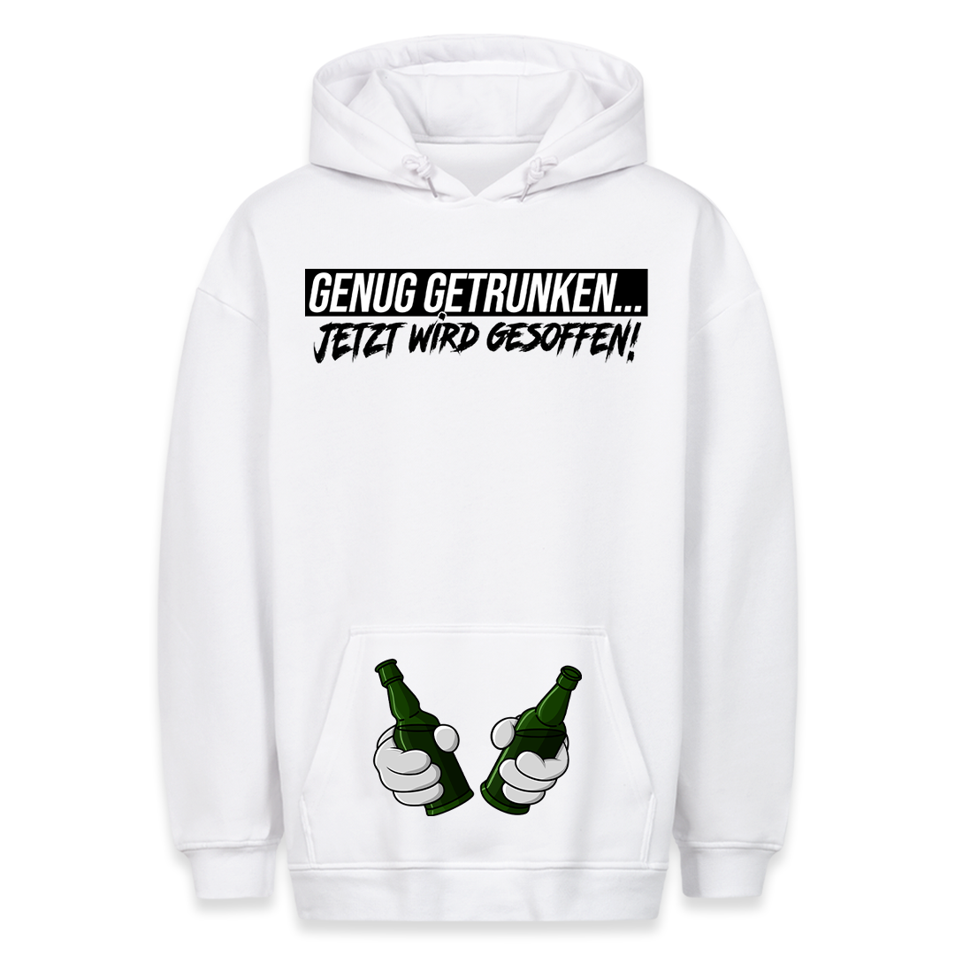 Genug getrunken - Hoodie Bauchtaschendruck