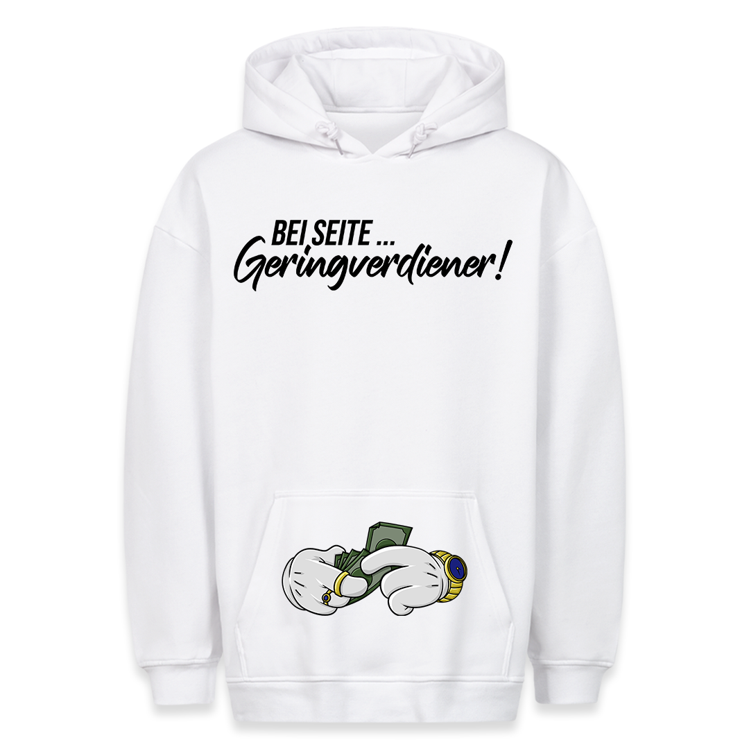 Geringverdiener - Hoodie Bauchtaschendruck